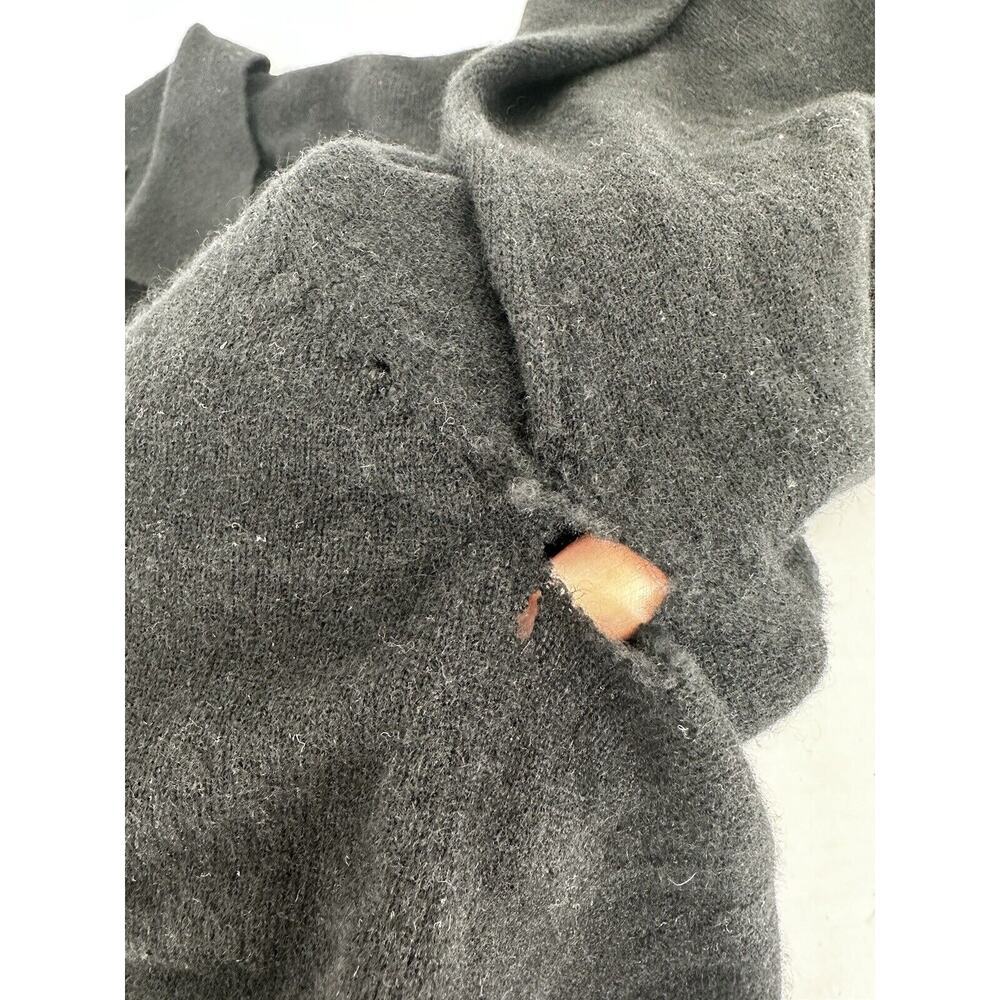 Daniel Bishop 2 Ply Cashmere Sweater Mens Sz XXL *Needs Repair* Has Holes Black - Picture 7 of 16